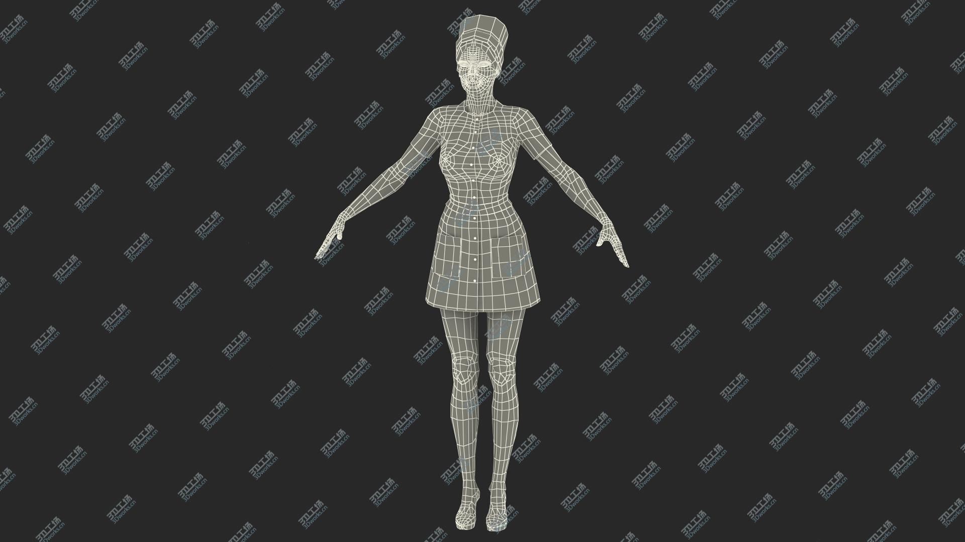 images/goods_img/202104021/3D Light Skin Black Nurse T Pose/3.jpg